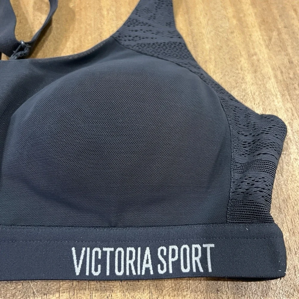 Victoria's Secret Sport Black Gray Sports Bra Womens Athletic Workout Size 32B - Picture 2 of 5